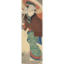 Utagawa Kuniyoshi: Young Woman with Snowman - University of Wisconsin-Madison