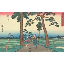 Utagawa Hiroshige: Fukuroi, no. 28 from the series Fifty-three Stations of the Tokaido (Gyosho Tokaido) - University of Wisconsin-Madison