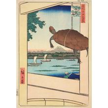 歌川広重: Mannen Bridge and the Fukagawa District, no. 51 from the series One-hundred Views of Famous Places in Edo - ウィスコンシン大学マディソン校