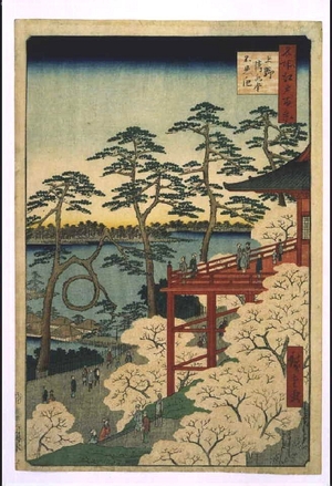 Utagawa Hiroshige: One Hundred Famous Views of Edo: Kiyomizu-do Temple and Shinobazu Pond, Ueno - Edo Tokyo Museum