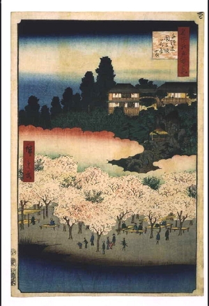 Utagawa Hiroshige: One Hundred Famous Views of Edo: Flower Pavilion on Dangozaka Hill in Sendagi - Edo Tokyo Museum