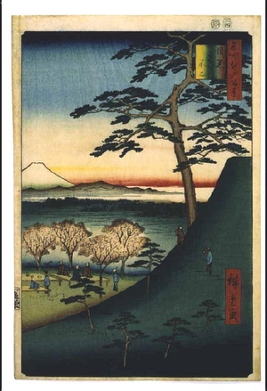 Utagawa Hiroshige: One Hundred Famous Views of Edo: The 'Old Fuji' in Meguro - Edo Tokyo Museum