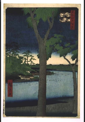 Utagawa Hiroshige: One Hundred Famous Views of Edo: The Paulownia Plantation, Akasaka - Edo Tokyo Museum