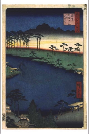 Utagawa Hiroshige: One Hundred Famous Views of Edo: Kumano Juniso shrine in Tsunohazu, Popularly known as Juniso - Edo Tokyo Museum