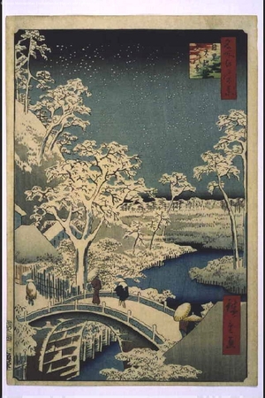 Utagawa Hiroshige: One Hundred Famous Views of Edo: Arched Bridge and Yuhi-no-oka Hill - Edo Tokyo Museum