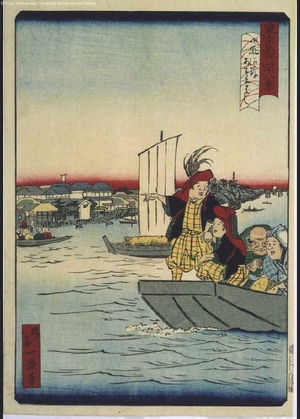 Ikkei: Forty-Eight Famous Views of Tokyo: Onmaya River Bank, Azumabashi Bridge - Edo Tokyo Museum