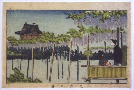 Inoue Yasuji: True Pictures of Famous Places in Tokyo: Wisteria at Kameido - Edo Tokyo Museum