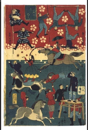 Utagawa Hiroshige III: French Circus in the Grounds of Senso-ji Temple - Edo Tokyo Museum