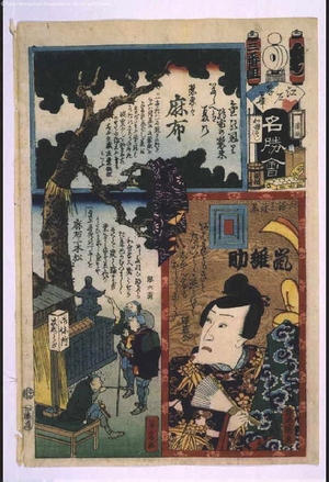 Utagawa Kunisada: The Flowers of Edo with Pictures of Famous Sights: 'A' Brigade, Third Squad - Edo Tokyo Museum