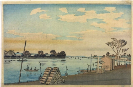 Kobayashi Kiyochika: Fujimi Ferry on Okawa River - Edo Tokyo Museum