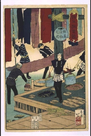 Toshikazu: Depictions of Various Industries: Dyeing - Edo Tokyo Museum