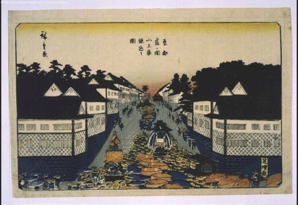 Utagawa Hiroshige: Sanno Festival Procession Passing Through Kasumigaseki in the Eastern Capital (Edo) - Edo Tokyo Museum