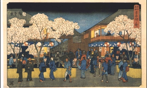 Utagawa Hiroshige: Famous Places in Edo: Yoshiwara Nakanocho Licensed Quarter - Edo Tokyo Museum