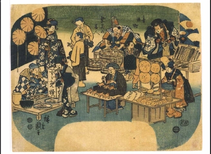 Utagawa Hiroshige: Kabuki Roles Portrayed as Prosperous Merchants - Edo Tokyo Museum