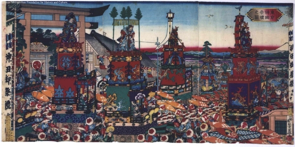 Yoshifuji: Picture of the Kanda Festival, Tokyo - Edo Tokyo Museum