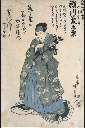 歌川国安: Memorial Portrait of the Kabuki Actor Segawa Kikunojo V - 江戸東京博物館