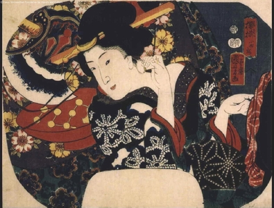 Utagawa Kuniyoshi: A Beauty, Cherry Blossoms in Full Display - Edo Tokyo Museum