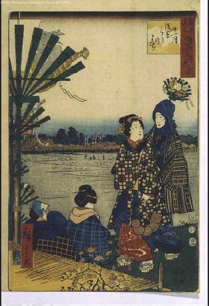 日本版画 "Famous Views of Annual Events in the Eastern Capital: Eleventh Month, Asakusa Tori-no-Ichi Fair" 由 Utagawa Hiroshige, 歌川広重 (UTAGAWA Hiroshige) 创作