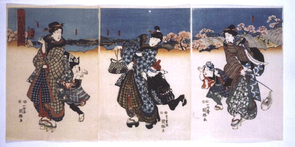 Utagawa Kuniteru: Visiting Asakusa during the Viewing of Kannon - Edo Tokyo Museum