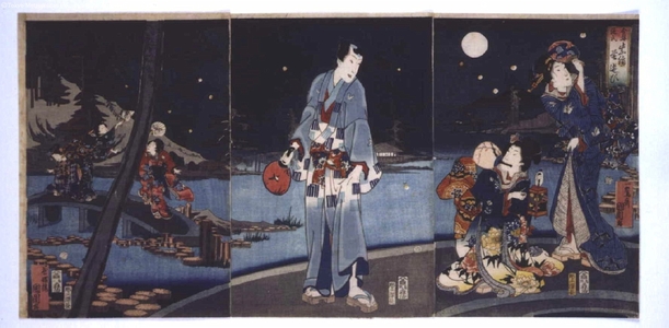 Toyohara Kunichika: A Modern Approach to the Tale of Genji: Murasaki and the Fireflies - Edo Tokyo Museum