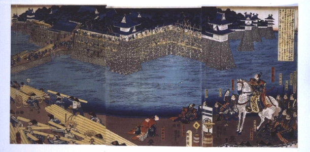 Utagawa Kuniyoshi, 歌川国芳 (UTAGAWA Kuniyoshi)による浮世絵「Repairing the Castle Walls」