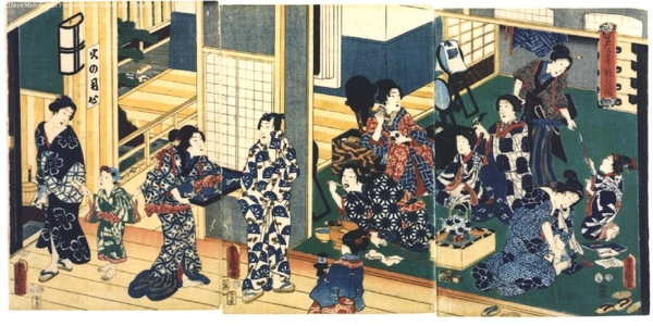 Utagawa Kunisada: Women Dressing Up - Edo Tokyo Museum