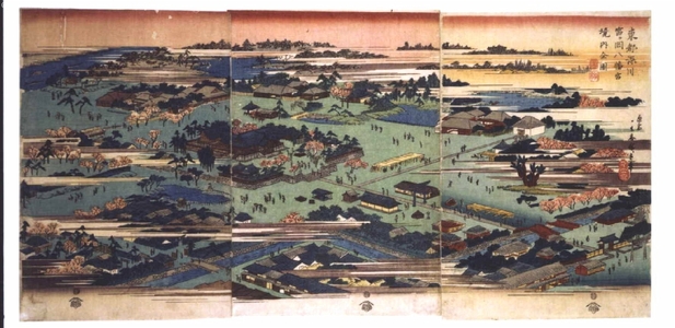 Utagawa Hiroshige: Precincts of the Tomigaoka Hachiman Shrine at Fukagawa, the Eastern Capital - Edo Tokyo Museum