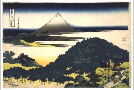 葛飾北斎: Thirty-six Views of Mt. Fuji: The Cushion Pine at Aoyama - 江戸東京博物館
