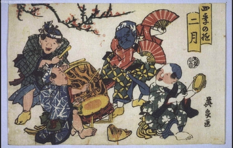 Keisai Eisen: Amusements in the Four Seasons: Second Month - Edo Tokyo Museum