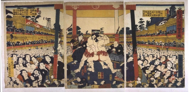 Utagawa Kunihisa: Sumo Tournament - Edo Tokyo Museum