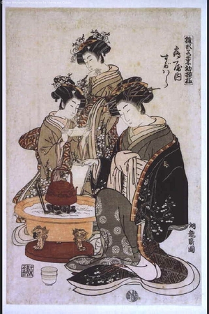磯田湖龍齋: Models of Womanhood: Sugawara of the Ogiya - 江戸東京博物館
