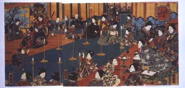 Utagawa Kuniteru: Revelry in the Third Month, Hana no Goten - Edo Tokyo Museum