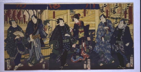 Toyohara Kunichika: Visiting the Kinryuzan Temple - Edo Tokyo Museum