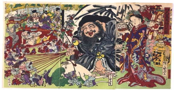 Kawanabe Kyosai: God of Wealth Daikokuten�fs Lucky Drawing - Edo Tokyo Museum