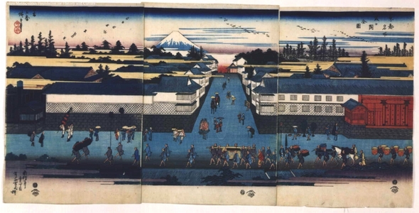 歌川広重: Famous Views of the Eastern Capital: Kasumigaseki - 江戸東京博物館