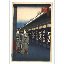 Utagawa Hiroshige: One Hundred Famous Views of Edo: Cotton Goods Stores at Odenmacho - Edo Tokyo Museum