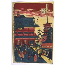 Japanese Print "Famous Places in Tokyo: Asakusa Kanzeon Temple" by HASEGAWA Chikuyo