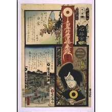 歌川芳虎: The Flowers of Edo with Pictures of Famous Sights: 'Te' Brigade, Third Squad - 江戸東京博物館