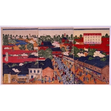 栄斎: Tokyo: Scenes of Prosperity, Asakusa Kannon Temple, Park, and New Brick Buildings - 江戸東京博物館