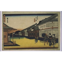Utagawa Hiroshige: Scenic Views of Edo: Outside Hibiya Gate - Edo Tokyo Museum