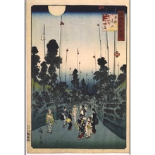 二歌川広重: One Hundred Views of Famous Places in the Provinces: Star Lanterns at Hyakunincho, Aoyama, Eastern Capital (Edo) - 江戸東京博物館