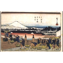 Utagawa Hiroshige: Famous Views of the Eastern Capital: Fish Market at Nihonbashi - Edo Tokyo Museum