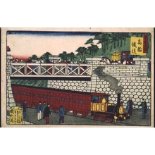 歌川国利: Famous Views of Tokyo: The Takanawa Railway - 江戸東京博物館
