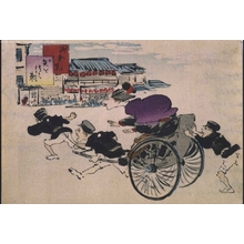 Kobayashi Kiyochika: Tokyo: A Swiftly Darting Rickshaw - Edo Tokyo Museum