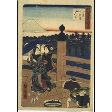 Utagawa Hiroshige: Famous Views of Annual Events in the Eastern Capital: First Bonito of the Season at Nihonbashi, Fourth Month - Edo Tokyo Museum