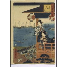 Utagawa Hiroshige: Famous Views of Annual Events in the Eastern Capital: Takanawa on the Evening of VII:26 - Edo Tokyo Museum