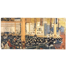 歌川国芳: Chushingura: Oboshi Yoshikane and the Other More than 40 Loyal Retainers Burn Incense at Enkakuji, Having Fulfilled Their Vow - 江戸東京博物館