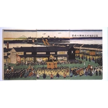UTAGAWA Yoshihuji: View of Gofukubashi from Hitotsubashi-Torimachi, Tokyo - 江戸東京博物館