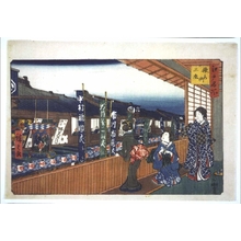 Utagawa Hiroshige: Famous Views of Edo: The Three Kabuki Theaters in Saruwaka-machi - Edo Tokyo Museum