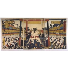 歌川国久: Sumo Tournament - 江戸東京博物館